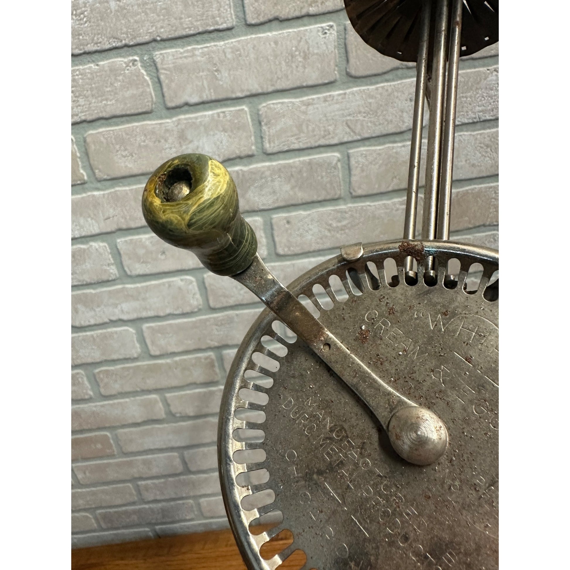 Vintage Whippit Cream & Egg Beater Whip Tool Green Swirl Handle Bakelite?