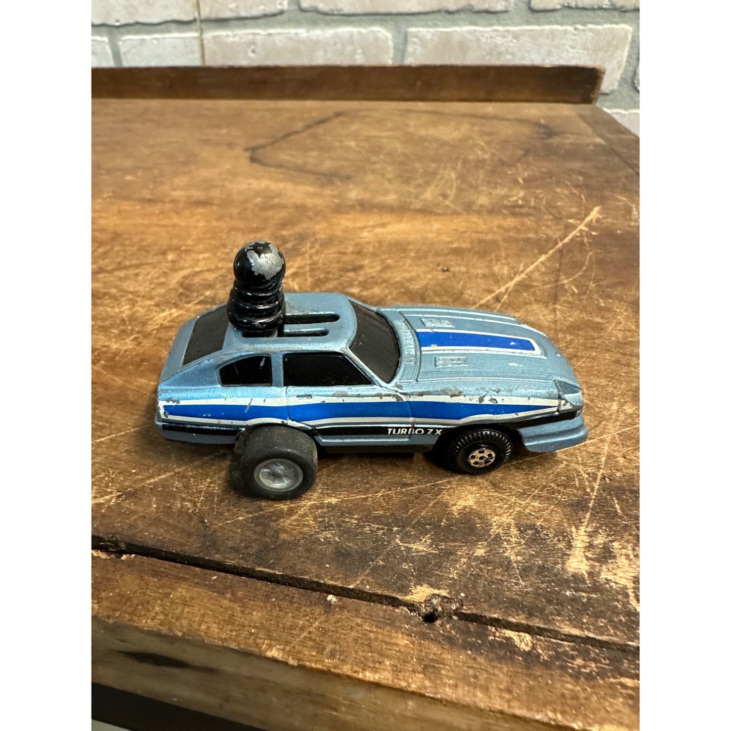 Vintage Schaper FIVE WINDERS Turbo ZX 2 Tone Blue Datsun Shifter Toy 1984