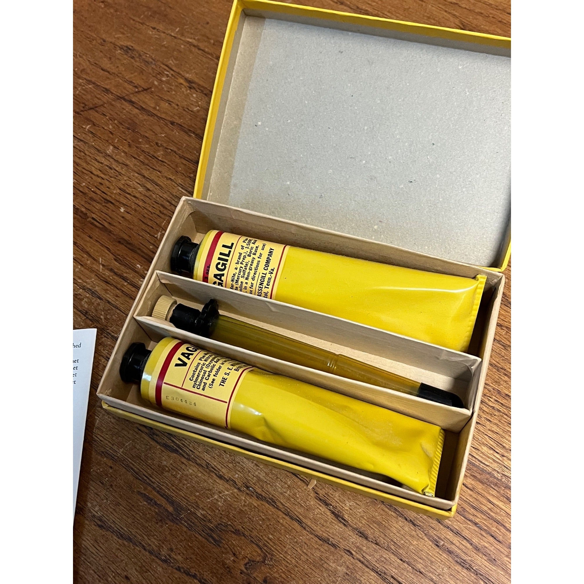 Vintage Vagagill Contraceptive Vaginal Jelly Tubes New Old Stock Box Massengill