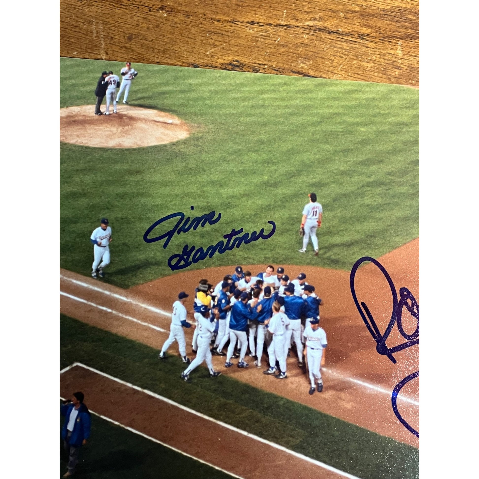 Robin Yount Autographed Signed 8x10 Photo 3000th Hit Brewers Jim Gantner