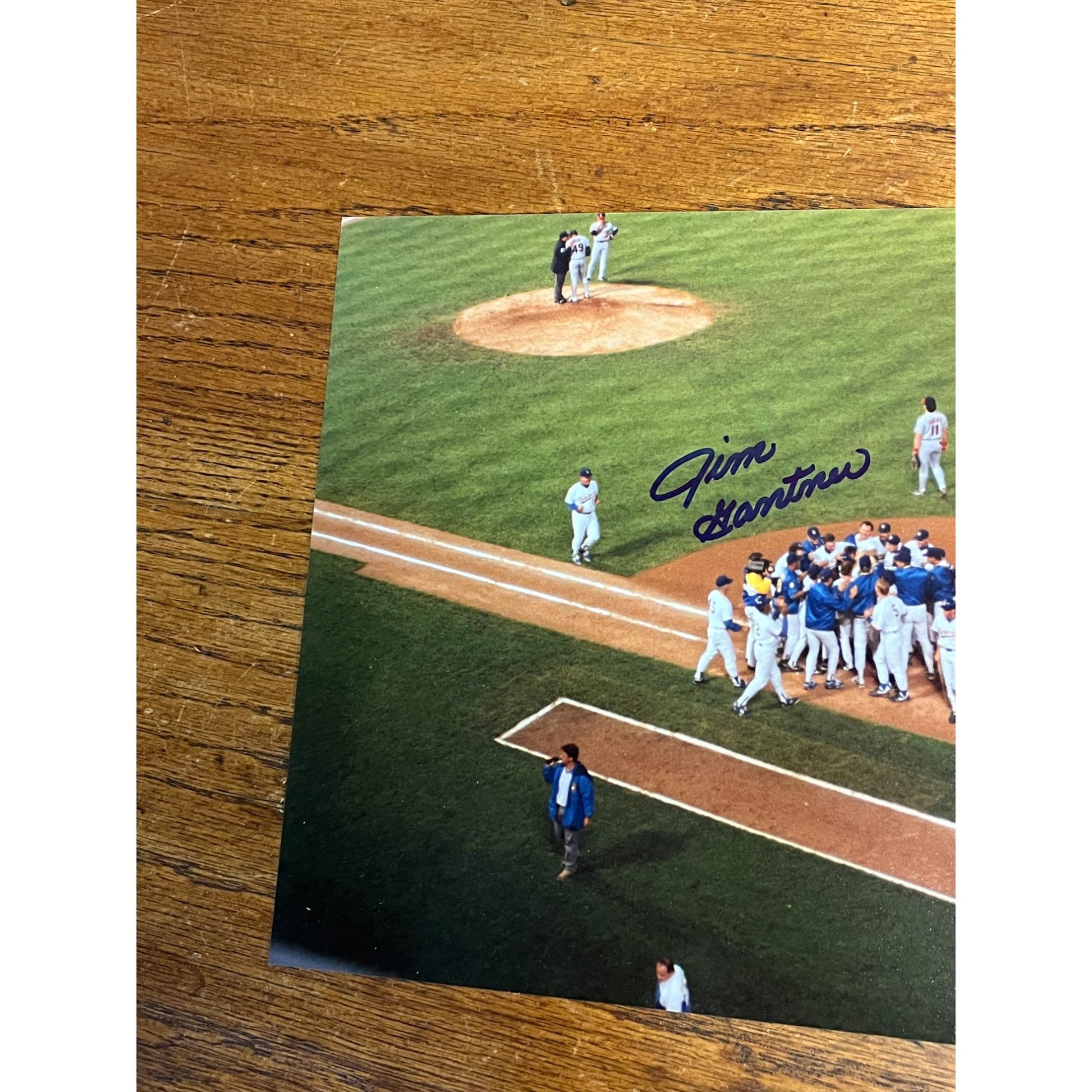 Robin Yount Autographed Signed 8x10 Photo 3000th Hit Brewers Jim Gantner