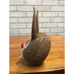 Vintage German Easter Rabbit Brown Bunny Candy Container Paper Mache Red Nose