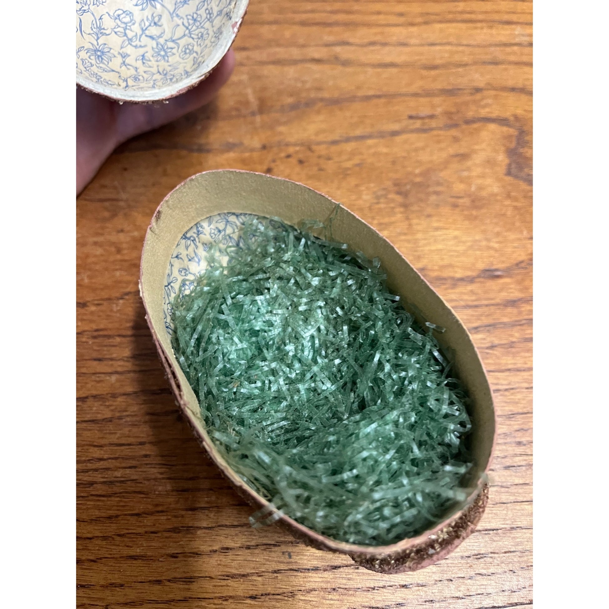 Vintage German Easter Rabbit Brown Bunny Candy Container Paper Mache Red Nose