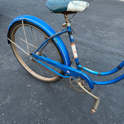 Vintage Blue Schwinn Bike 1960s-1970s