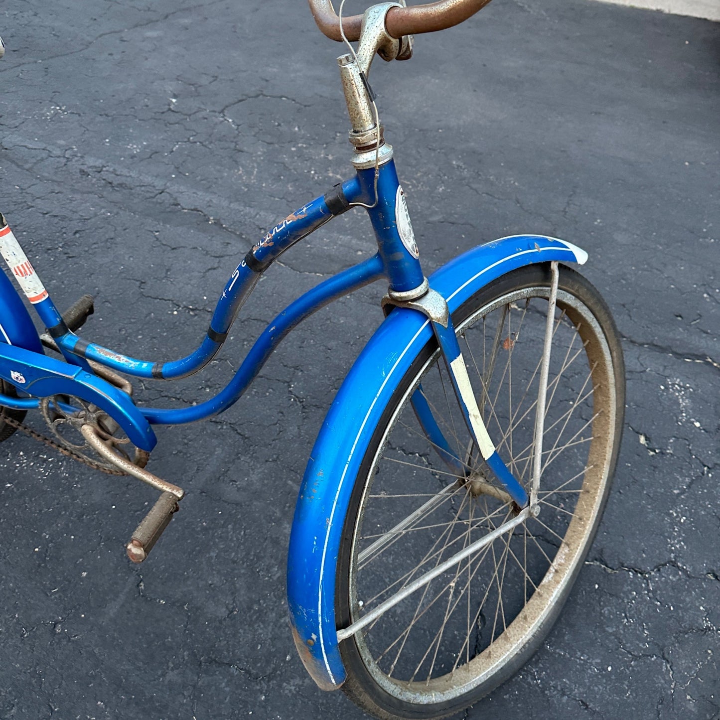 Vintage Blue Schwinn Bike 1960s-1970s