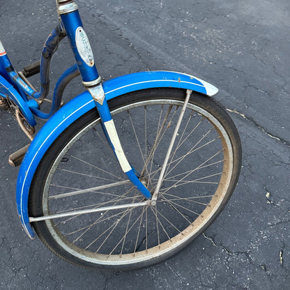 Vintage Blue Schwinn Bike 1960s-1970s