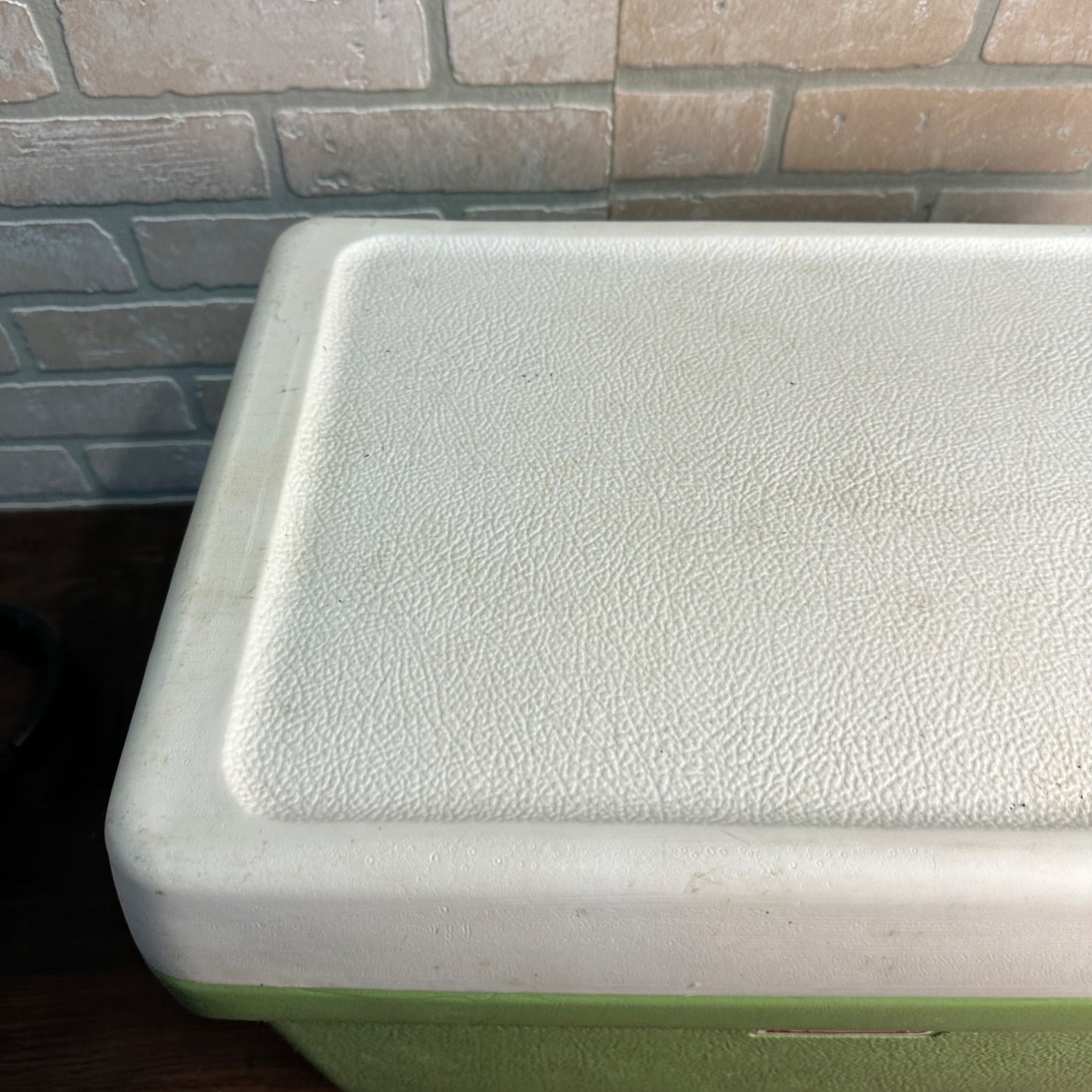 Vintage 70s Coleman Green Cooler W/ Bottle Opener Plastic USA 1975