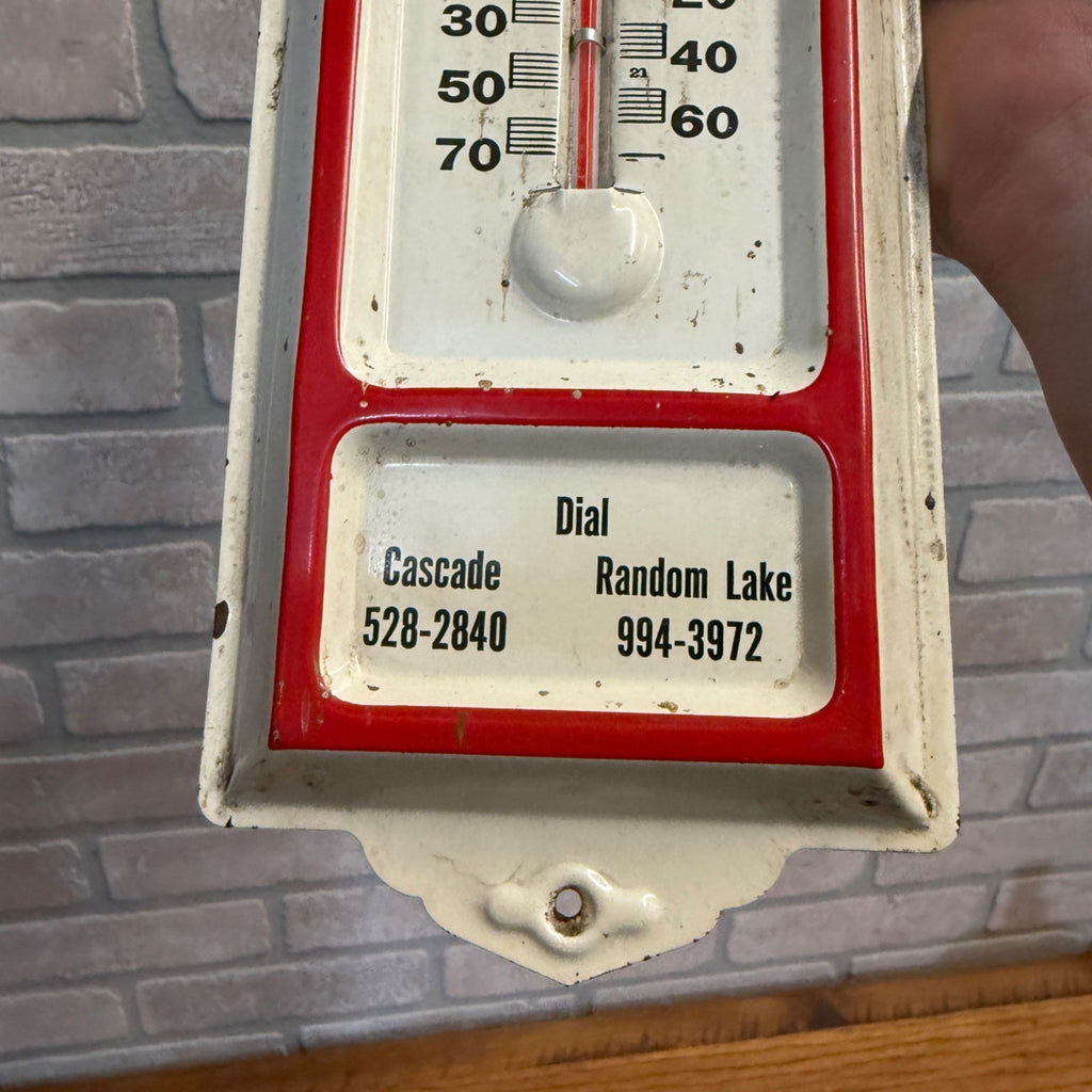 Vintage Cascade Wis Therm Metal Wall Sign Livestock Trucking Advertising