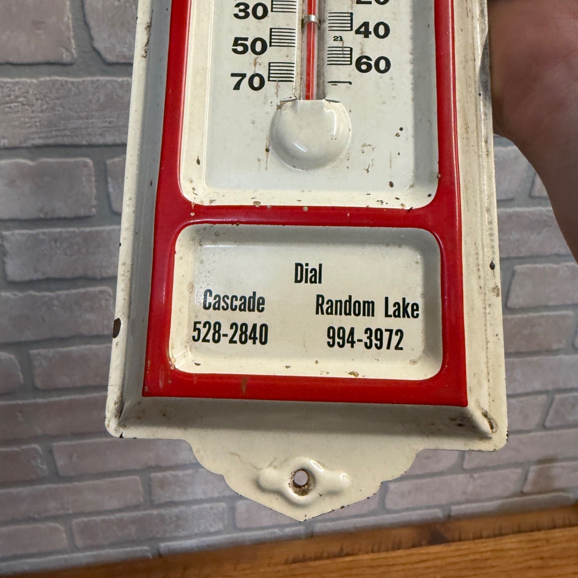 Vintage Cascade Wis Therm Metal Wall Sign Livestock Trucking Advertising