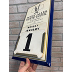 Vintage West Allis State Bank Wisconsin Advertising Perpetual Wall Calendar Sign