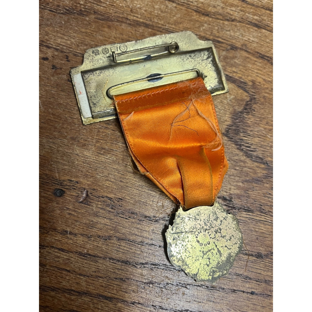 Vintage 1955 UAW CIO Convention Delegate Badge Pin Cleveland Ohio Auditorium