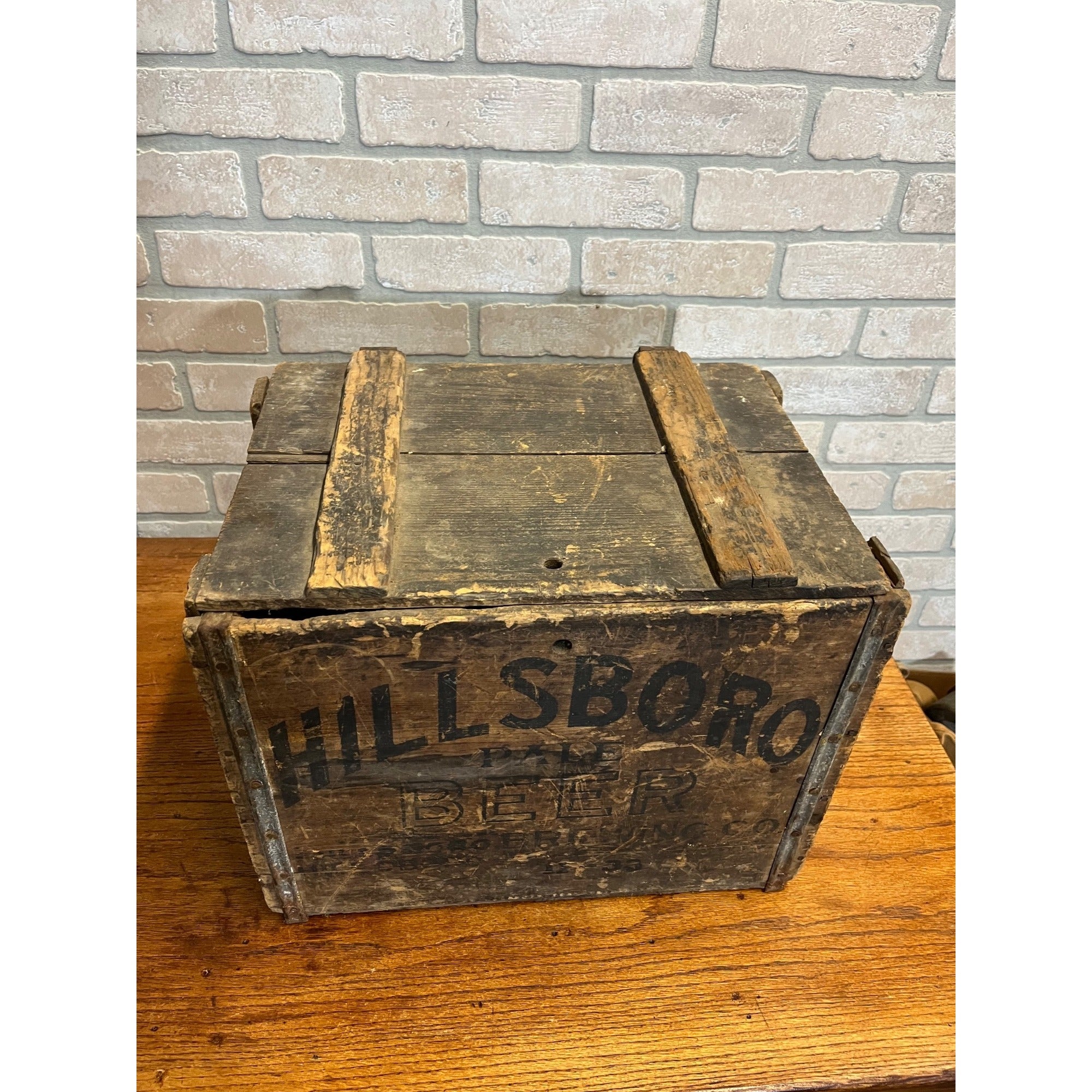 Hillsboro Pale Beer Crate Hutter Brewing Company Brewery Pre-Prohibition