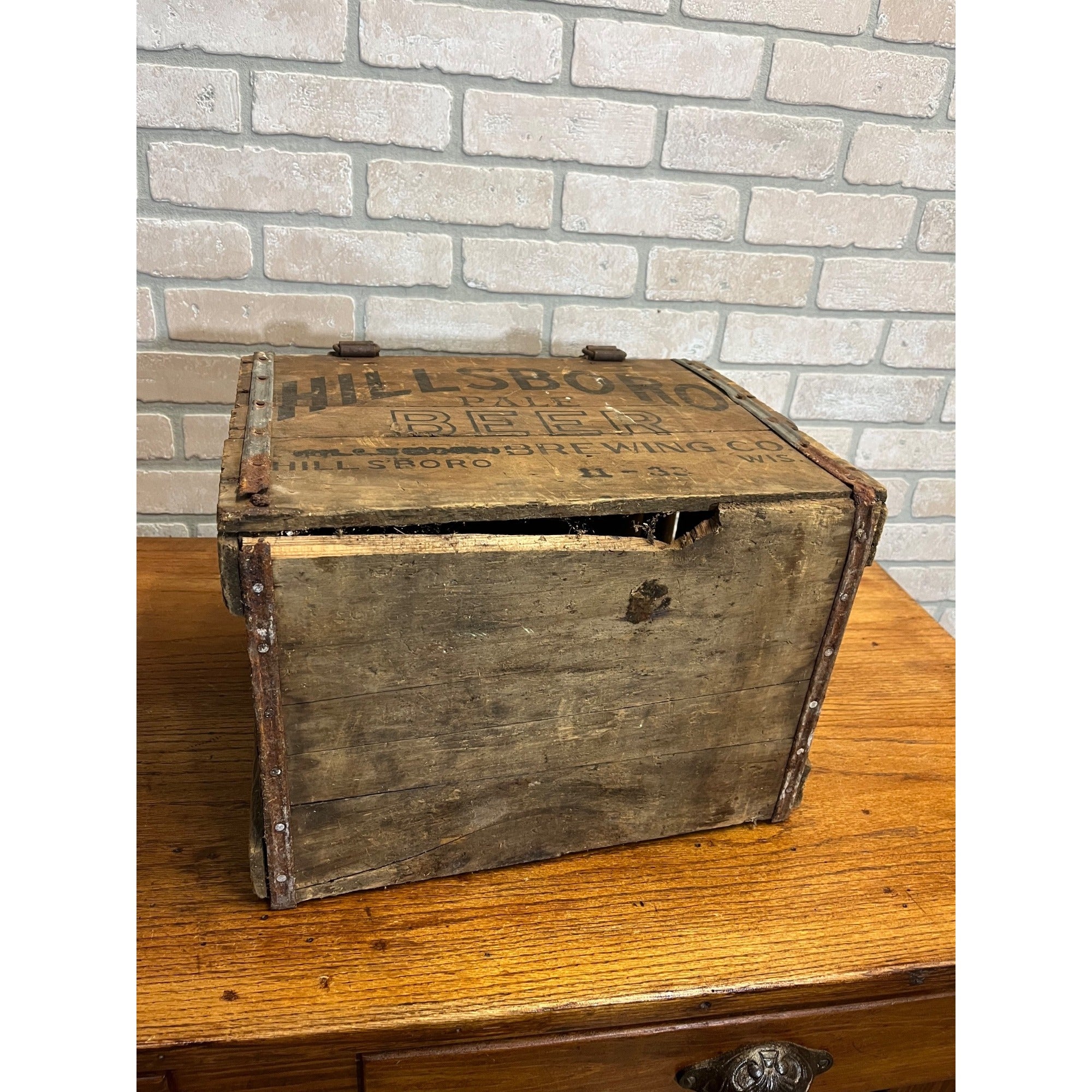 Hillsboro Pale Beer Crate Hutter Brewing Company Brewery Pre-Prohibition