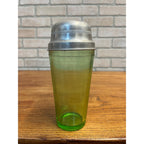 Vintage Hazel Atlas Art Deco Uranium Glass Cocktail Shaker Glows UV