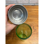 Vintage Hazel Atlas Art Deco Uranium Glass Cocktail Shaker Glows UV