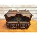 Antique Tramp Art Dresser Jewelry Box Large Chip Carved Folk Art AAFA Primitive