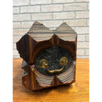 Antique Tramp Art Dresser Jewelry Box Large Chip Carved Folk Art AAFA Primitive