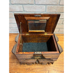 Antique Tramp Art Dresser Jewelry Box Large Chip Carved Folk Art AAFA Primitive