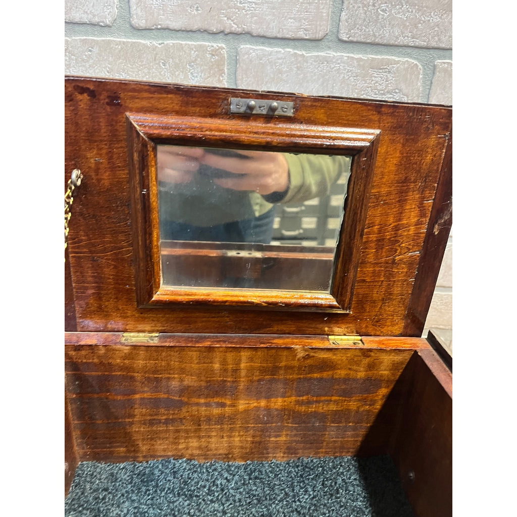 Antique Tramp Art Dresser Jewelry Box Large Chip Carved Folk Art AAFA Primitive