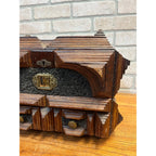 Antique Tramp Art Dresser Jewelry Box Large Chip Carved Folk Art AAFA Primitive