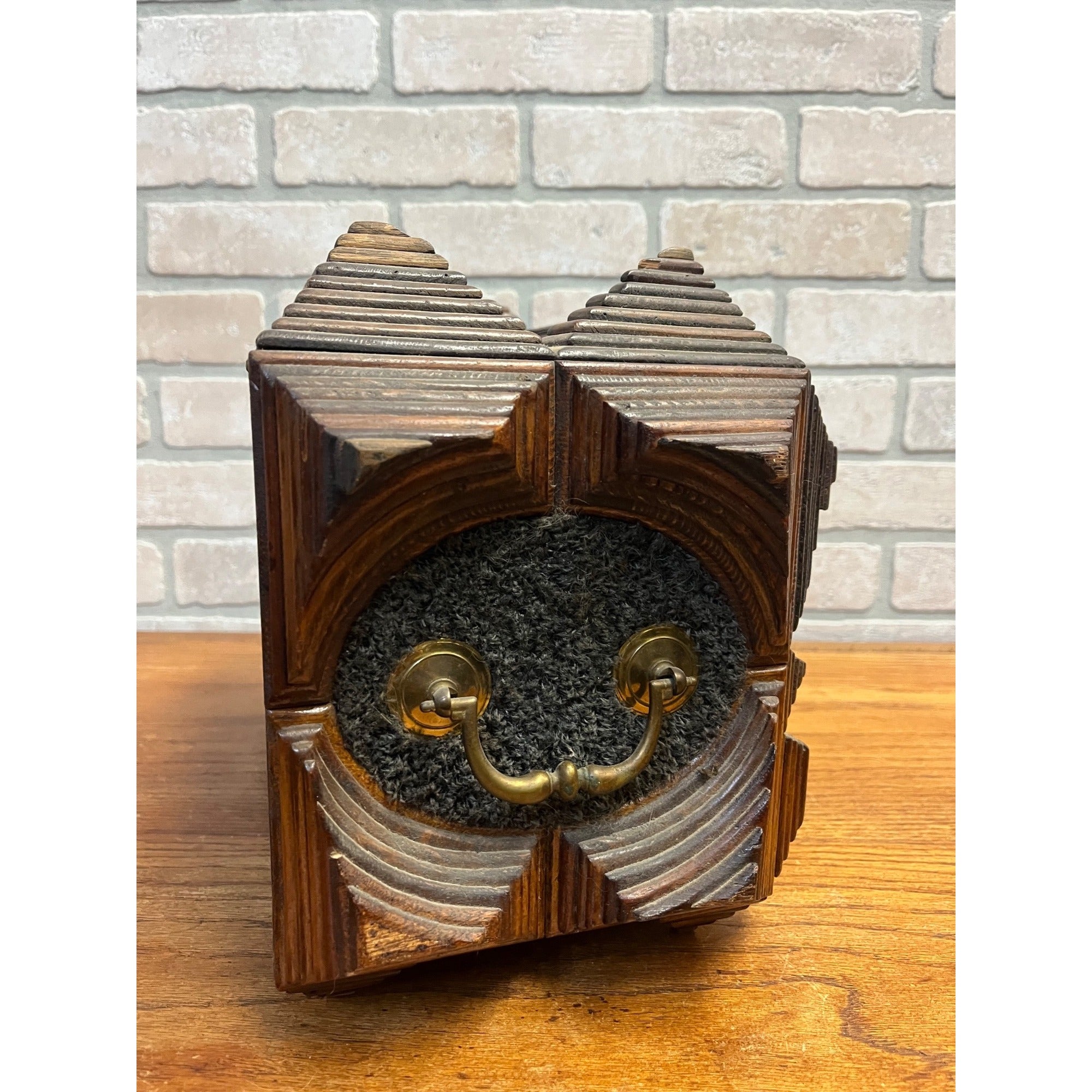 Antique Tramp Art Dresser Jewelry Box Large Chip Carved Folk Art AAFA Primitive