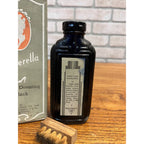 Vintage 1920s Cinderella Suede Shoe Dressing Black Glass Bottle & Box Art Deco