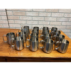 Vintage 1960s Old Hall Stainless PINT Tankards Mugs MCM Robert Welch Set 17