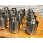 Vintage 1960s Old Hall Stainless PINT Tankards Mugs MCM Robert Welch Set 17