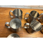 Vintage 1960s Old Hall Stainless PINT Tankards Mugs MCM Robert Welch Set 17