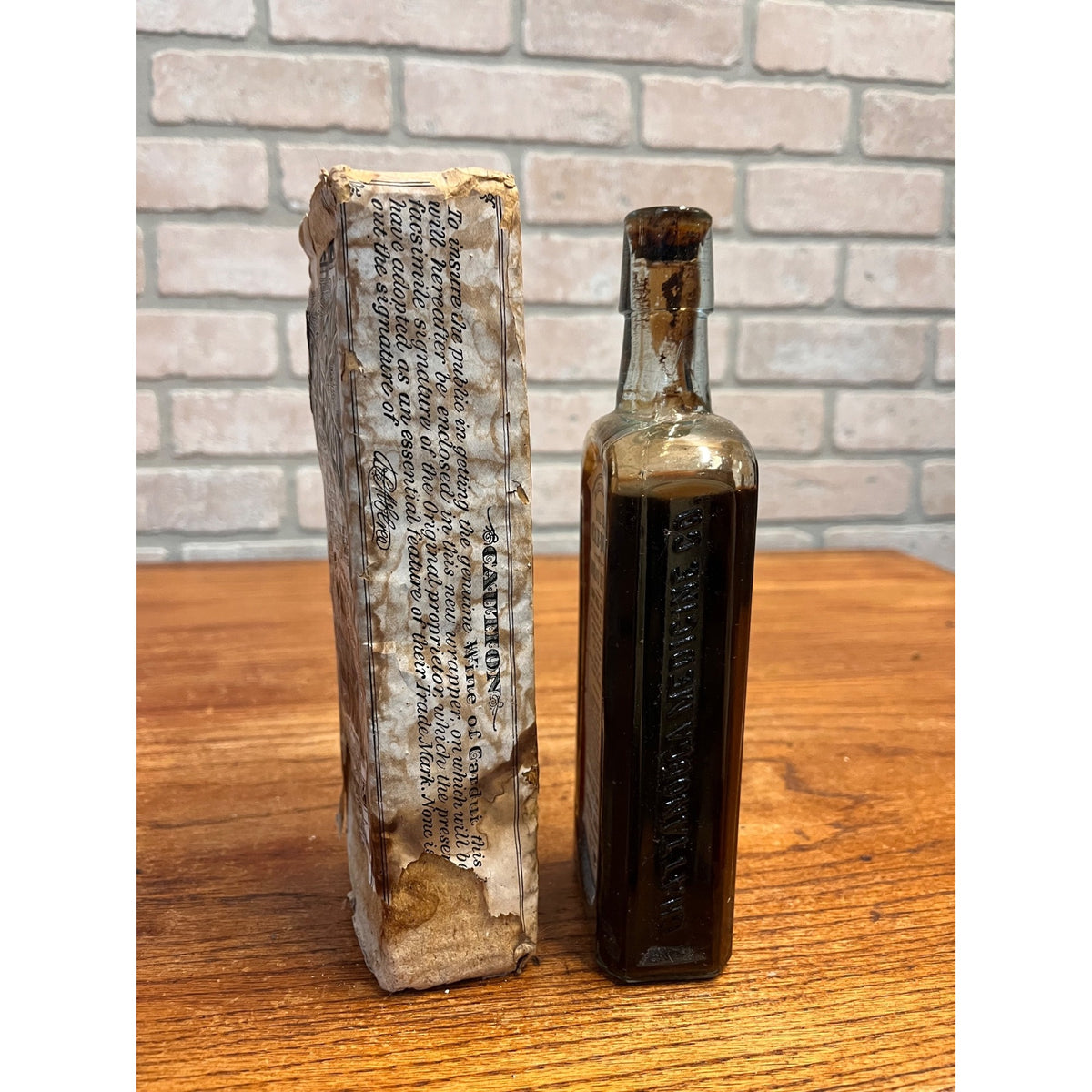 Antique Cardui Woman's Relief Chattanooga Medicine Co. Bottle & Box Quack