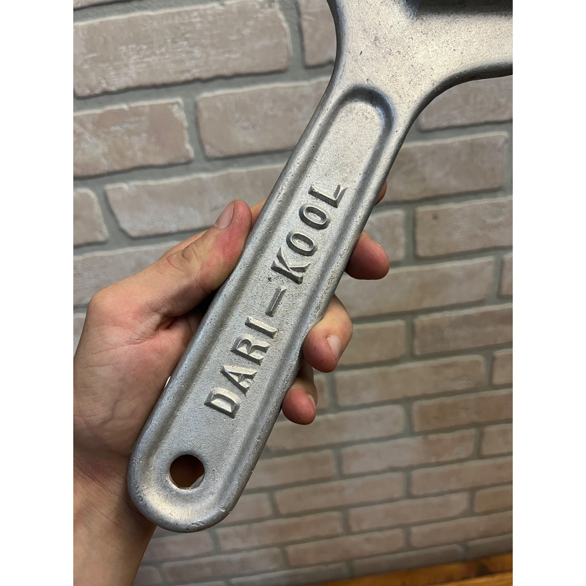 Vintage Dari-Kool Aluminum Tank Wrench Hand Tool Dairy Farm Equipment Maintenance Embossed Lettering