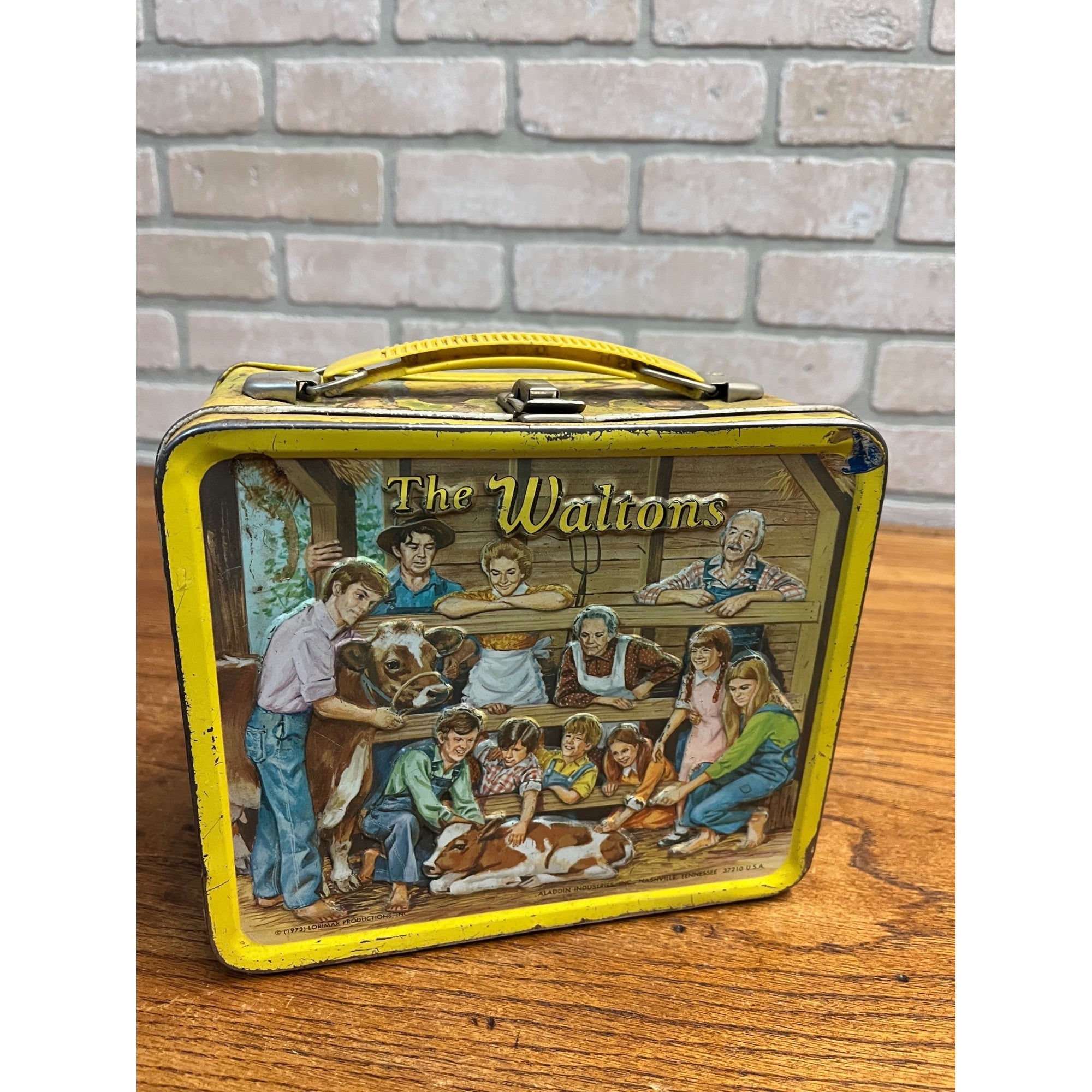 Vintage 1973 The Waltons Metal Lunch Box Aladdin & Thermos