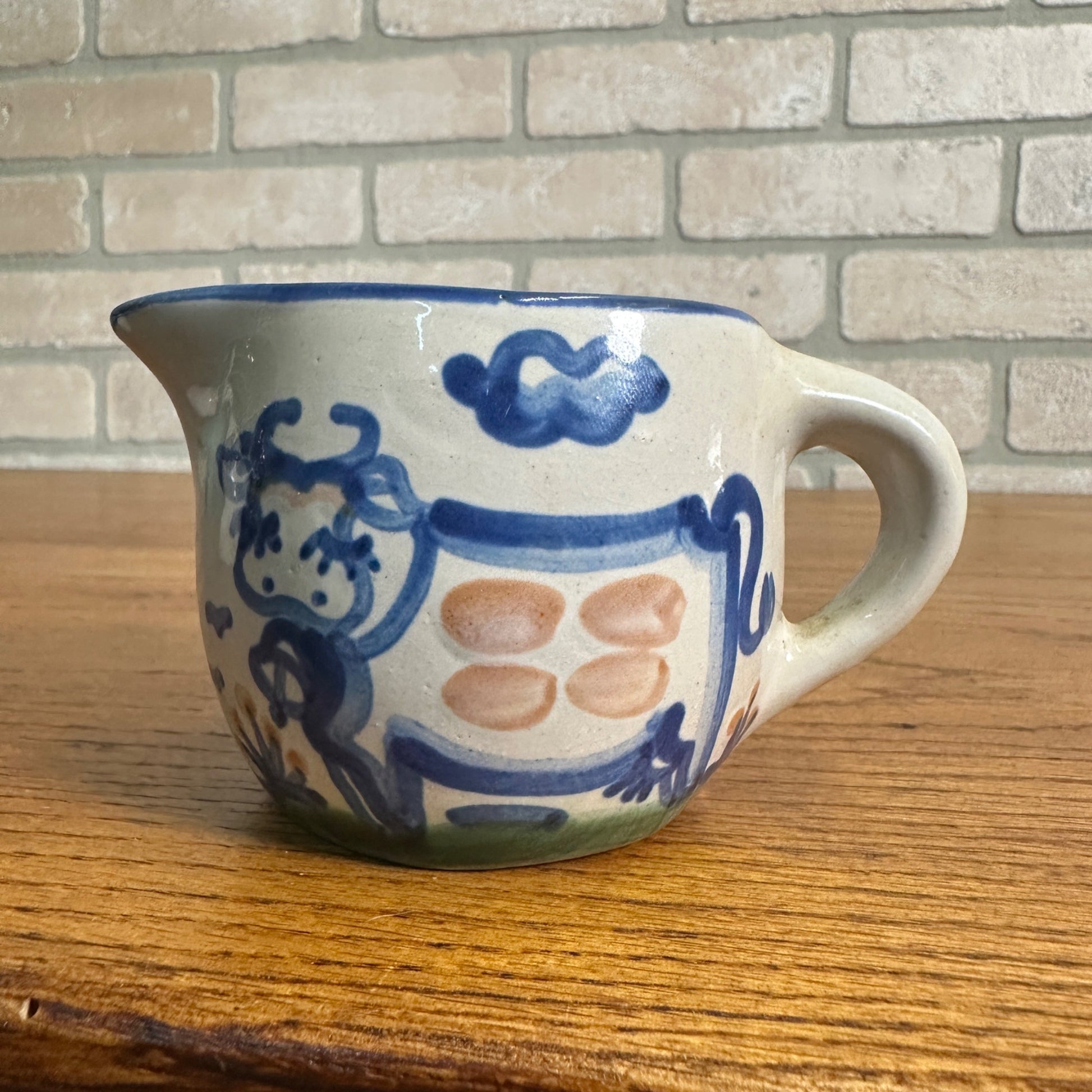 MA Hadley Pottery Farmers Daughter Cow Covered Dish Sugar & Creamer