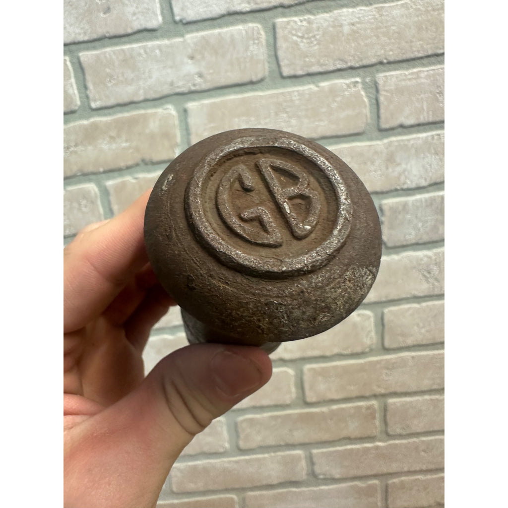 19th Century Great Britain "GB" Train Coupling Pin Cast Iron Railroad Coupler