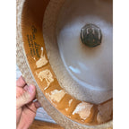 Vintage Boater Straw Hat Extra Sennit Skimmer Flat Top Mens Sz 7 Boat Master Mode