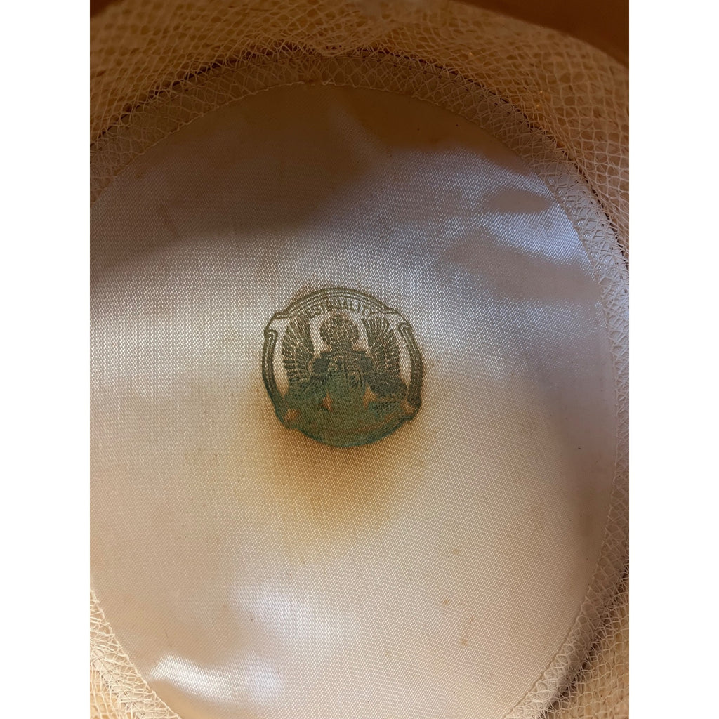 Vintage Boater Straw Hat Extra Sennit Skimmer Flat Top Mens Sz 7 Boat Master Mode