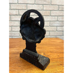 Antique Victorian Cast Iron Flower / Fruit Basket Cornucopia Door Stop