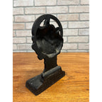Antique Victorian Cast Iron Flower / Fruit Basket Cornucopia Door Stop
