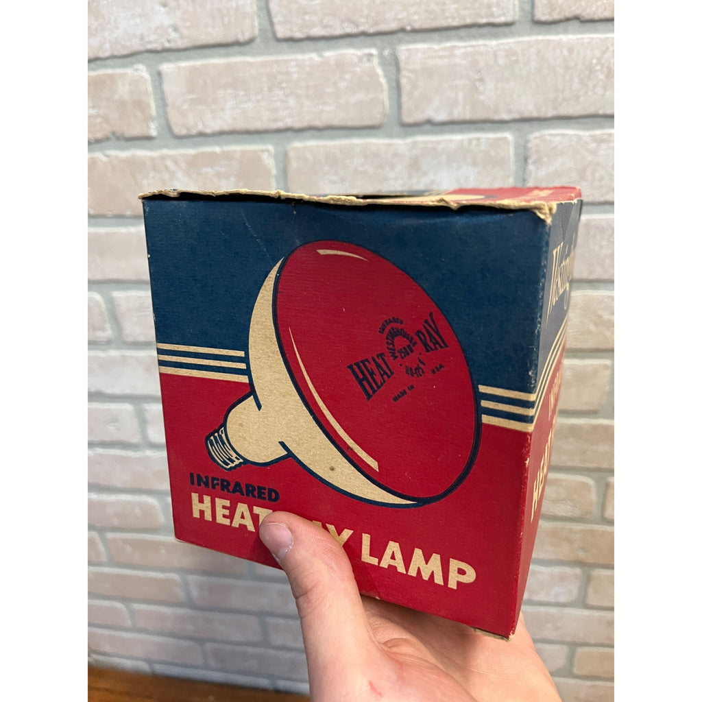Vintage Westinghouse Infared Red 1950s 60s Heat Lamp Bulb Box Retro Prop Display