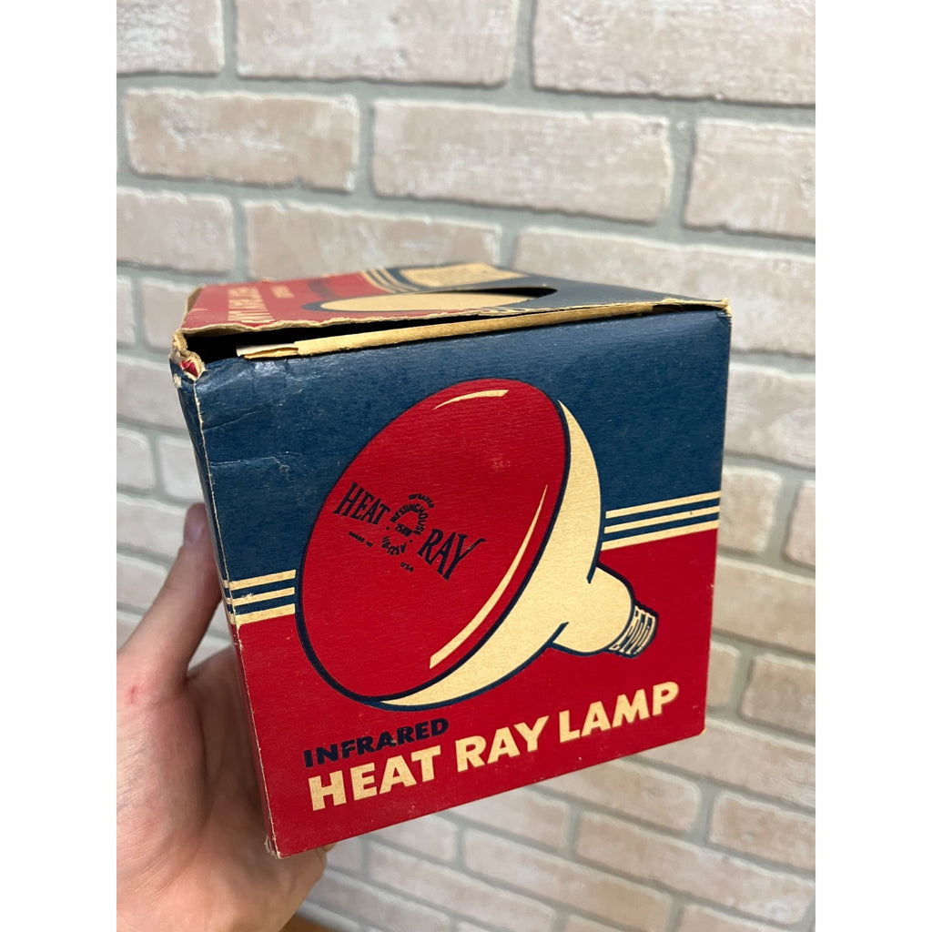 Vintage Westinghouse Infared Red 1950s 60s Heat Lamp Bulb Box Retro Prop Display