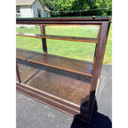 Antique Oak General Store Display Case Showcase Cabinet w/ Sliding Glass Doors