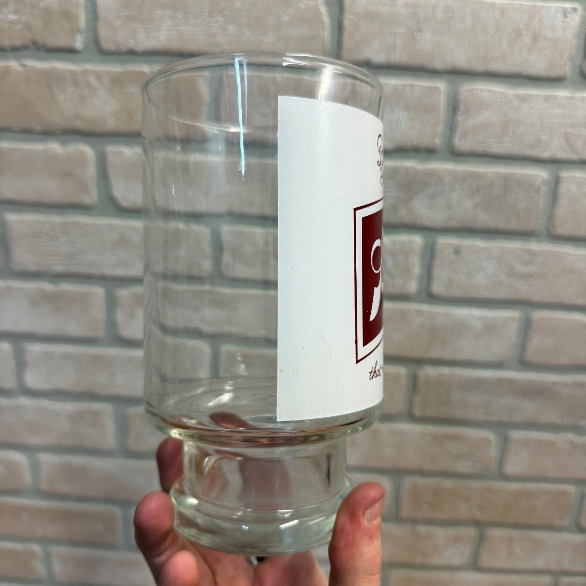 Vintage 32oz Schlitz Footed Beer Glass The Beer That Made Milwaukee Famous