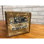 Vintage Atlas Wire Brad Wooden Crate Primitive Farmhouse Industrial Wood Box