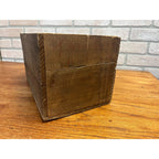 Vintage Atlas Wire Brad Wooden Crate Primitive Farmhouse Industrial Wood Box