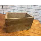 Vintage Atlas Wire Brad Wooden Crate Primitive Farmhouse Industrial Wood Box