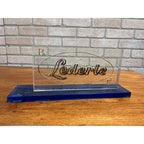 Vintage Lederle RX Advertising Pharmacy Sign Acrylic Plastic Heavy Drug Store