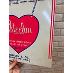 Vintage Original Berkley Company Steelon Fishing Leaders Metal Sign Advertising