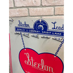 Vintage Original Berkley Company Steelon Fishing Leaders Metal Sign Advertising
