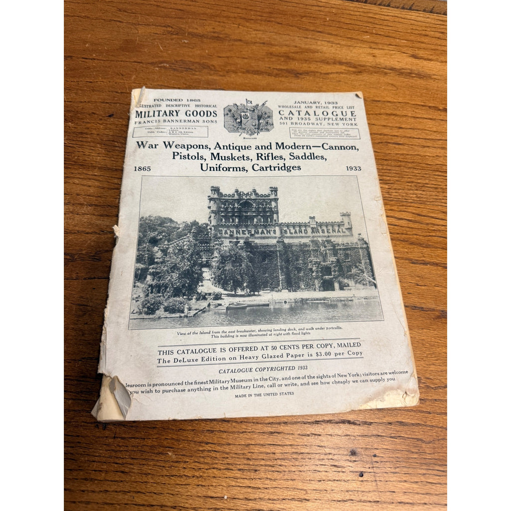 Bannerman Military Goods Catalog - 1933 ~~ Pistols, Muskets, Weapons, Uniforms