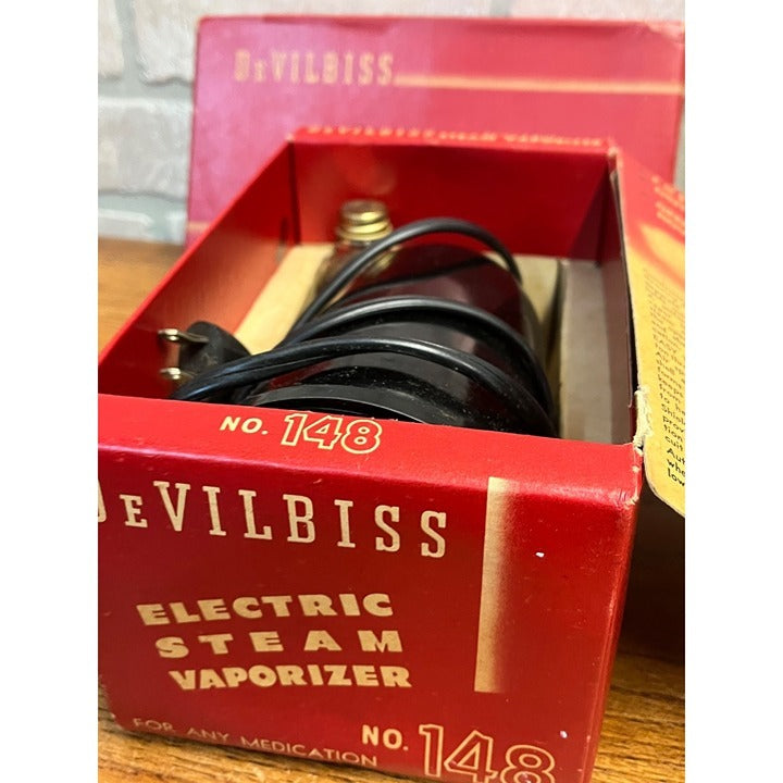 Vintage DeVILBISS Electric Steam Vaporizer No. 148 With Instructions In Original